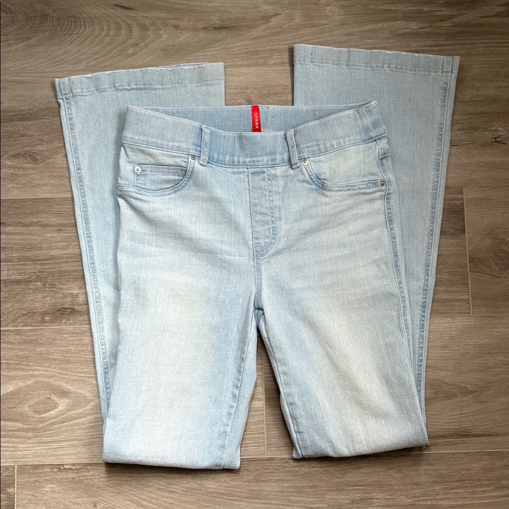 SPANX Flare Retro Light Blue Jeans Leggings - Picture 5 of 7
